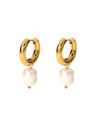 Mayfair Pearl Hoops