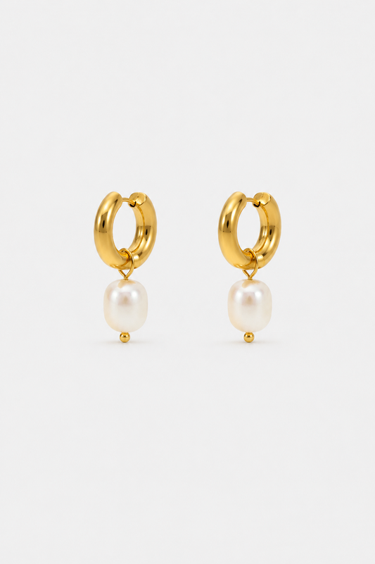 Mayfair Pearl Hoops
