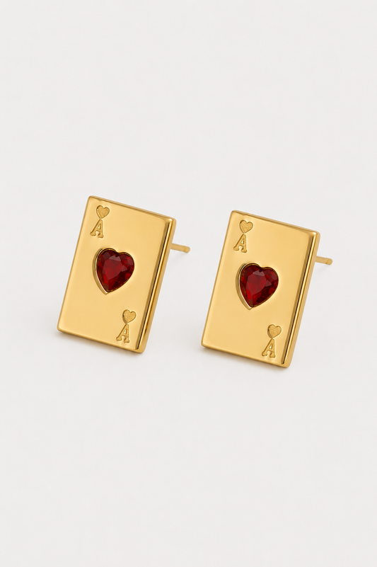 Heart Card Earrings