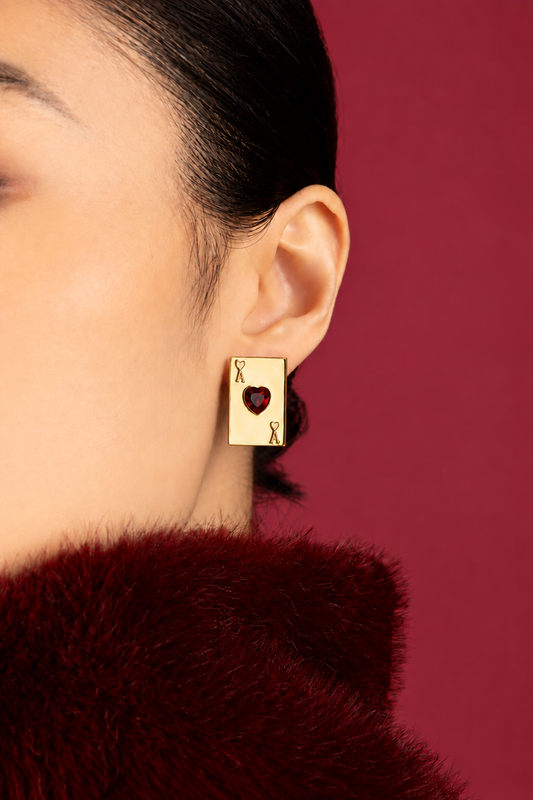 Heart Card Earrings
