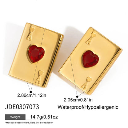 Heart Card Earrings