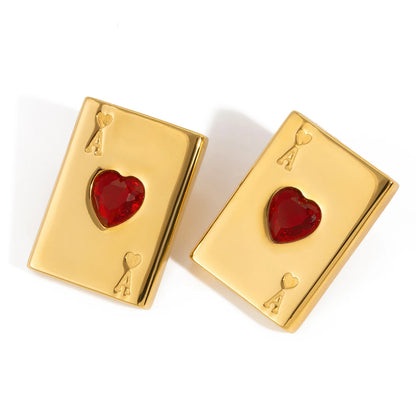 Heart Card Earrings