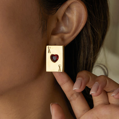 Heart Card Earrings